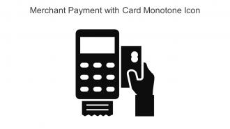 Merchant Payment With Card Monotone Icon In Powerpoint Pptx Png And Editable Eps Format