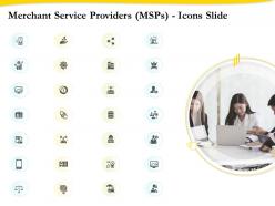 Merchant service providers icons slide ppt clipart