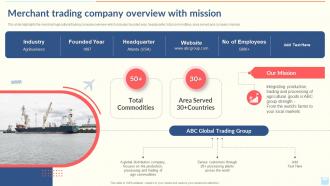 Merchant Trading Company Overview With Mission Export Company Profile