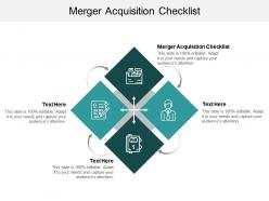 Merger acquisition checklist ppt powerpoint presentation portfolio aids cpb