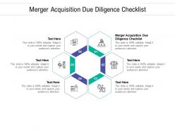 Merger acquisition due diligence checklist ppt powerpoint presentation styles graphic tips cpb