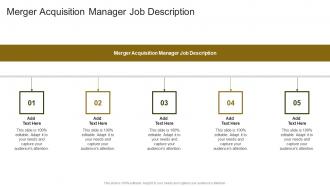 Merger Acquisition Manager Job Description In Powerpoint And Google Slides Cpb