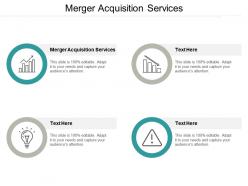 Merger acquisition services ppt powerpoint presentation infographic template display cpb