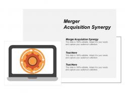 Merger acquisition synergy ppt powerpoint presentation portfolio format ideas cpb