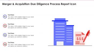 Merger And Acquisition Due Diligence Process Report Icon