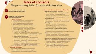 Merger And Acquisition For Horizontal Integration Strategy CD V Images