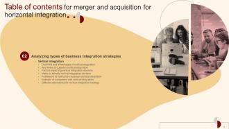 Merger And Acquisition For Horizontal Integration Strategy CD V Unique