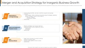 Merger And Acquisition Strategy For Inorganic Business Growth