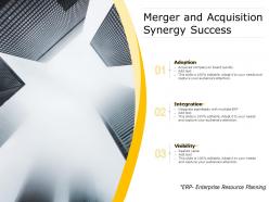 Merger and acquisition synergy success
