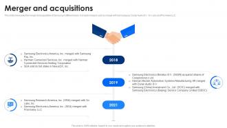 Merger And Acquisitions Samsung Company Profile CP SS