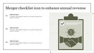 Merger Checklist Icon To Enhance Annual Revenue