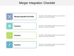 Merger integration checklist ppt powerpoint presentation icon template cpb