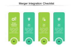 Merger integration checklist ppt powerpoint presentation infographic template objects cpb