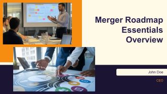 Merger Roadmap Essentials Overview PPT Template AT
