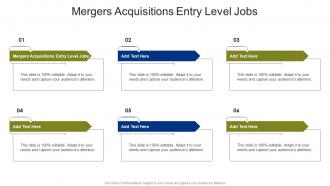 Mergers Acquisitions Entry Level Jobs In Powerpoint And Google Slides Cpb