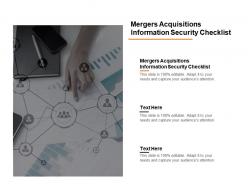 Mergers acquisitions information security checklist ppt powerpoint presentation layouts grid cpb
