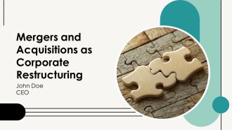 Mergers And Acquisitions As Corporate Restructuring PPT Graphics AT