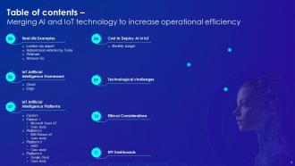 Merging AI And IOT Technology To Increase Operational Efficiency Powerpoint Presentation Slides IoT CD Pre-designed Editable