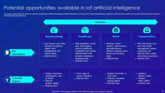 Merging AI And IOT Technology To Increase Operational Efficiency Powerpoint Presentation Slides IoT CD Colorful Impactful