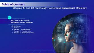 Merging AI And IOT Technology To Increase Operational Efficiency Powerpoint Presentation Slides IoT CD Idea Downloadable