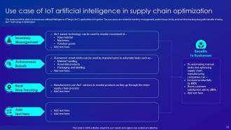 Merging AI And IOT Technology To Increase Operational Efficiency Powerpoint Presentation Slides IoT CD Designed Downloadable