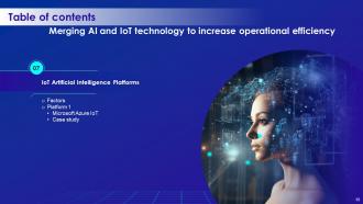 Merging AI And IOT Technology To Increase Operational Efficiency Powerpoint Presentation Slides IoT CD Engaging Downloadable