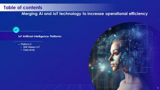 Merging AI And IOT Technology To Increase Operational Efficiency Powerpoint Presentation Slides IoT CD Slides Customizable