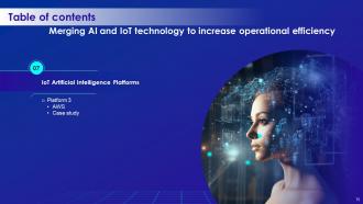 Merging AI And IOT Technology To Increase Operational Efficiency Powerpoint Presentation Slides IoT CD Image Customizable