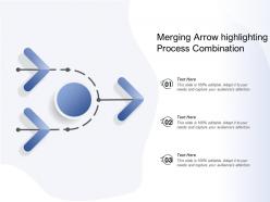 Merging arrow highlighting process combination