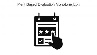 Merit Based Evaluation Monotone Icon In Powerpoint Pptx Png And Editable Eps Format