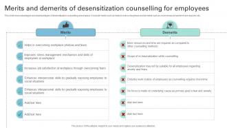 Merits And Demerits Of Desensitization Counselling Output Improvement Mentoring Ppt Example