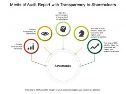 Merits of audit report with transparency to shareholders