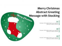 Merry christmas abstract greeting message with stocking