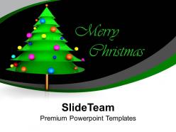 Merry Christmas Tree Festival Celebration Powerpoint Templates Ppt Themes And Graphics 0113
