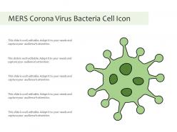 Mers corona virus bacteria cell icon