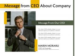 Message from ceo about company