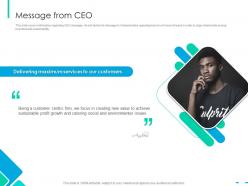 Message from ceo integrating csr ppt ideas