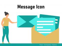 Message Icon Download Notification Through Speech Bubble Confirmation