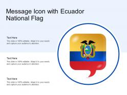 Message icon with ecuador national flag