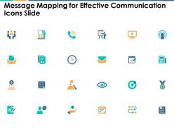Message mapping for effective communication icons slide portfolio ppt slides