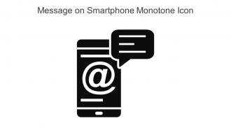Message On Smartphone Monotone Icon In Powerpoint Pptx Png And Editable Eps Format