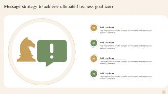 Message Strategy To Achieve Ultimate Business Goal Icon