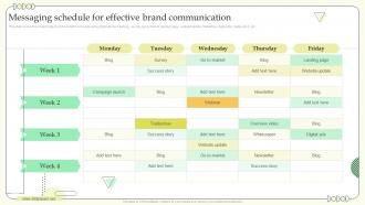 Messaging Schedule For Effective Brand Communication Building Communication Effective Brand Marketing