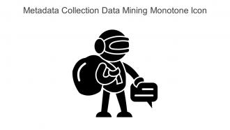 Metadata Collection Data Mining Monotone Icon In Powerpoint Pptx Png And Editable Eps Format