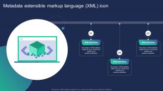 Metadata Extensible Markup Language XML Icon