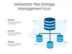 Metadata files storage management icon