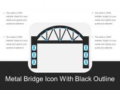 Metal bridge icon with black outline