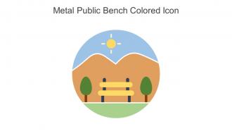 Metal Public Bench Colored Icon In Powerpoint Pptx Png And Editable Eps Format