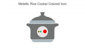 Metallic Rice Cooker Colored Icon In Powerpoint Pptx Png And Editable Eps Format