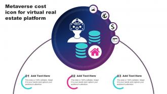 Metaverse Cost Icon For Virtual Real Estate Platform